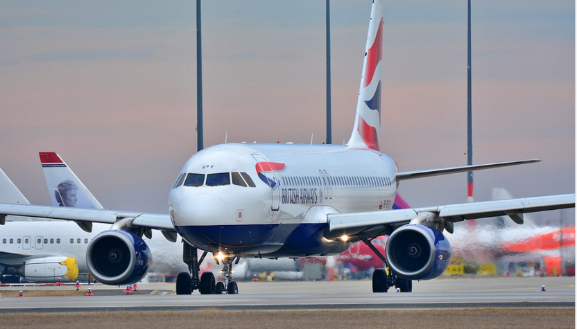 an aeroplane taking off